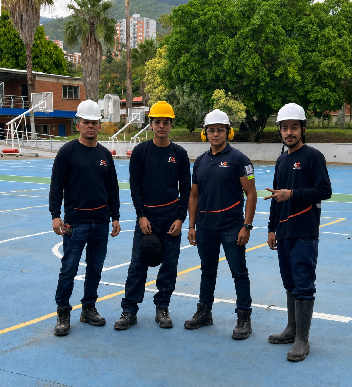 Equipo de trabajo en obra